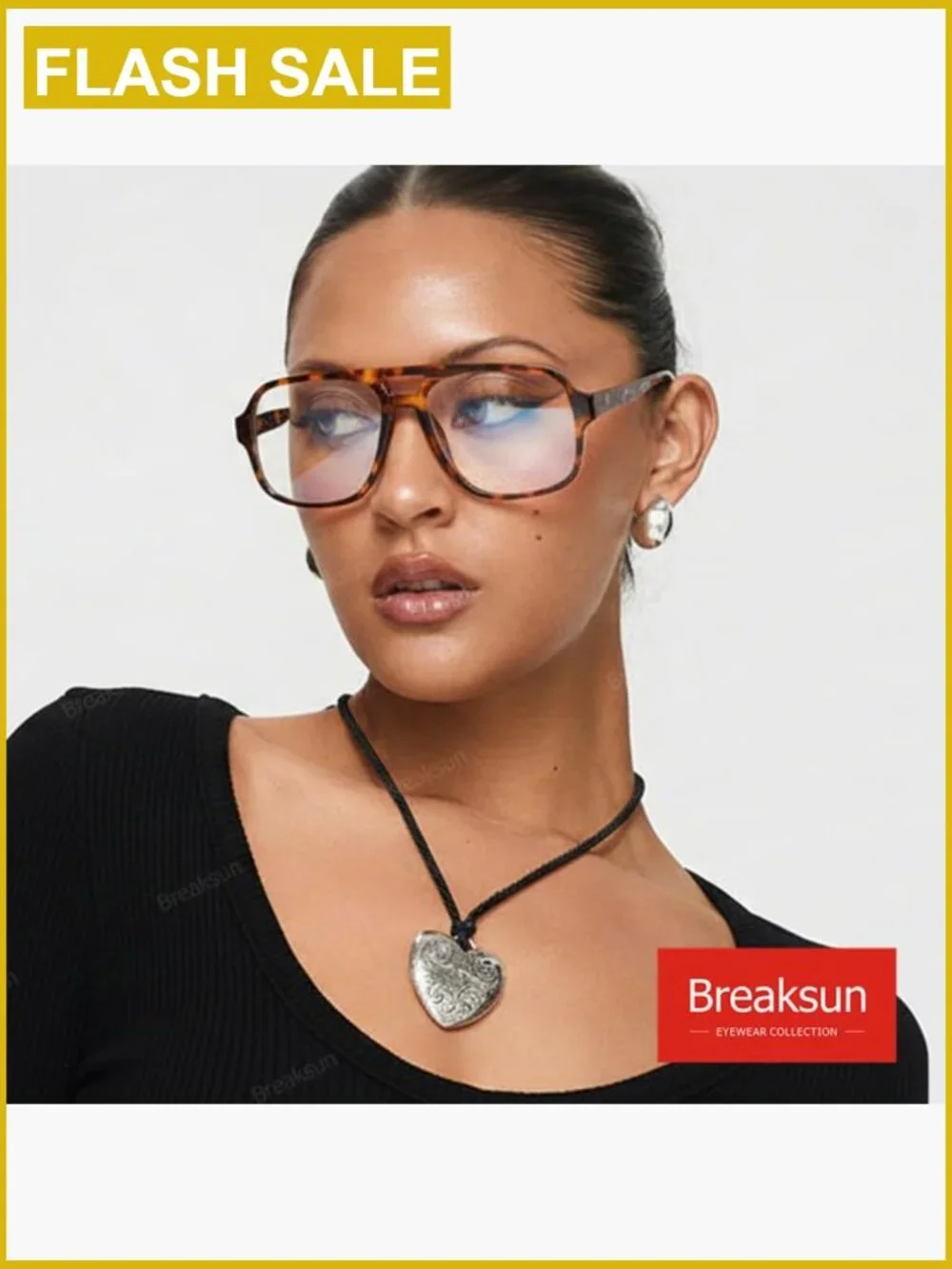 Oversized Square Aviator Blue Light Blocking Glasses - Retro